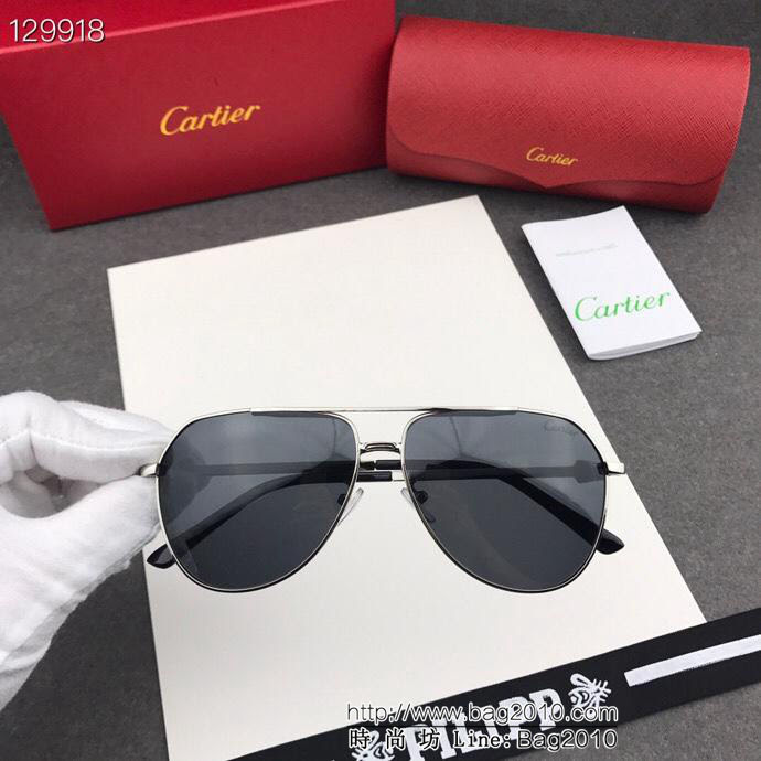 CARTIER卡地亞 2019新款 男士偏光墨鏡 真空電鍍 精選寶麗來偏光鏡片 商務款  lly1691